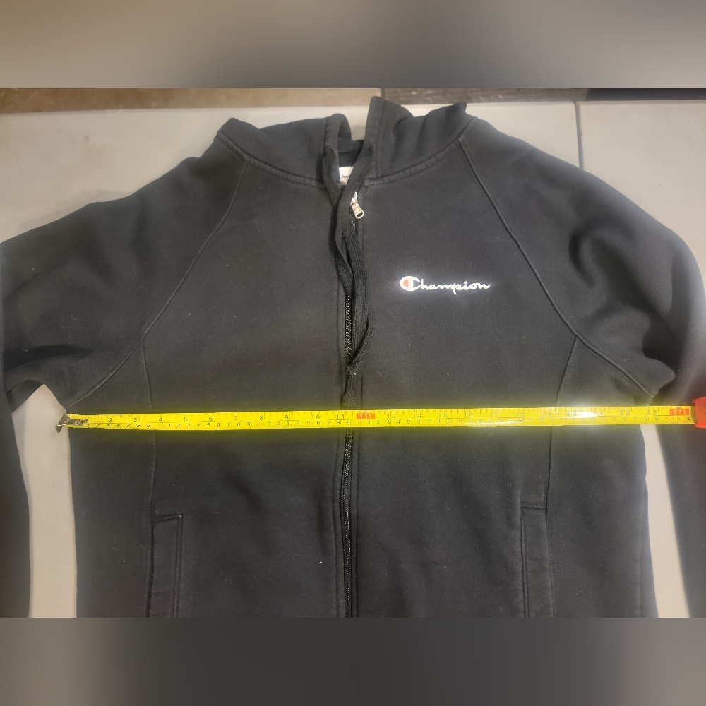 Champion Full Zip Hoodie - Black - Mens Large - Picture 2 of 7